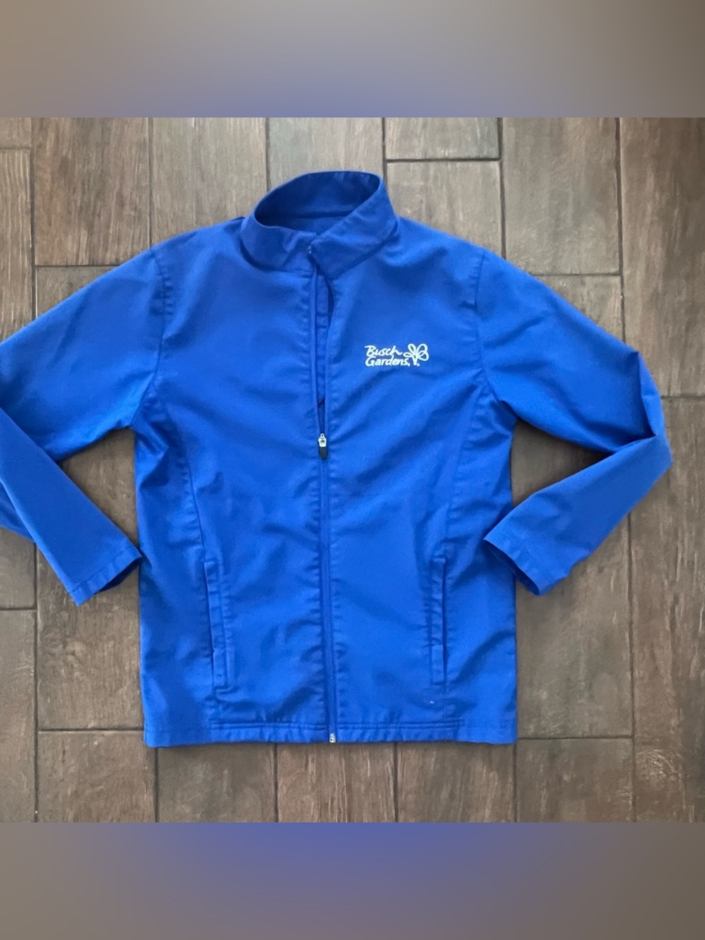Busch Gardens Team 365 Blue Employee Full Zip Jacket size Small